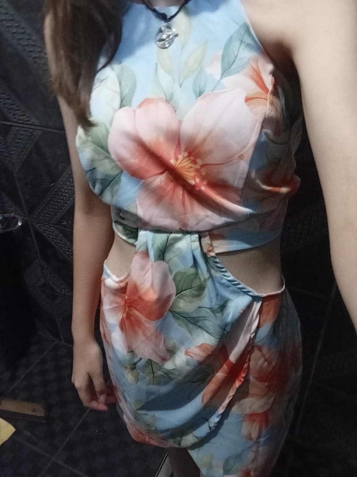 Vestido curto Crepe
