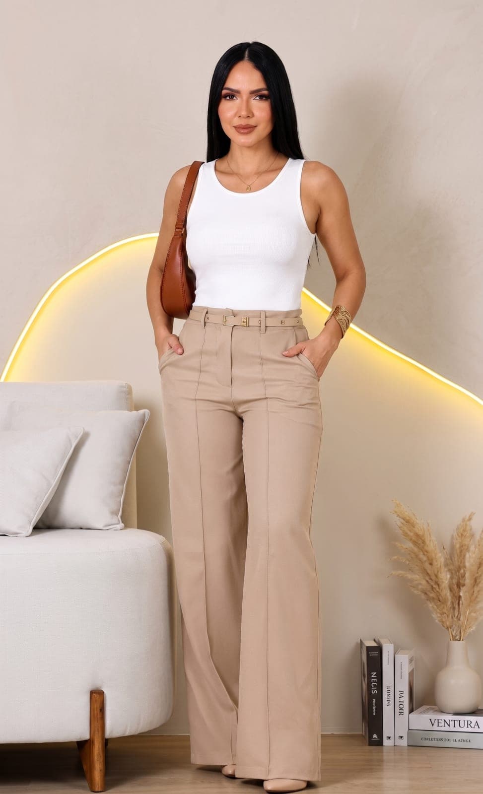 Calça pantalona alfaiataria